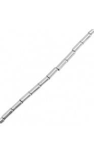Hematite Perlen Tube 3x1.5mm Silver
